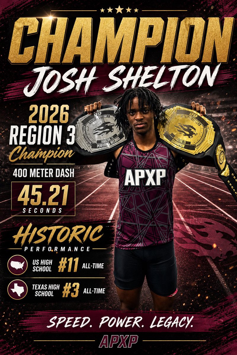 I_Coach_Speed's tweet image. Congrats Josh on a new PR with a history making performance at the 2026 Regional Meet! #ResultsOverReels

#GodsPlan #APXP #FactsAreFriendly