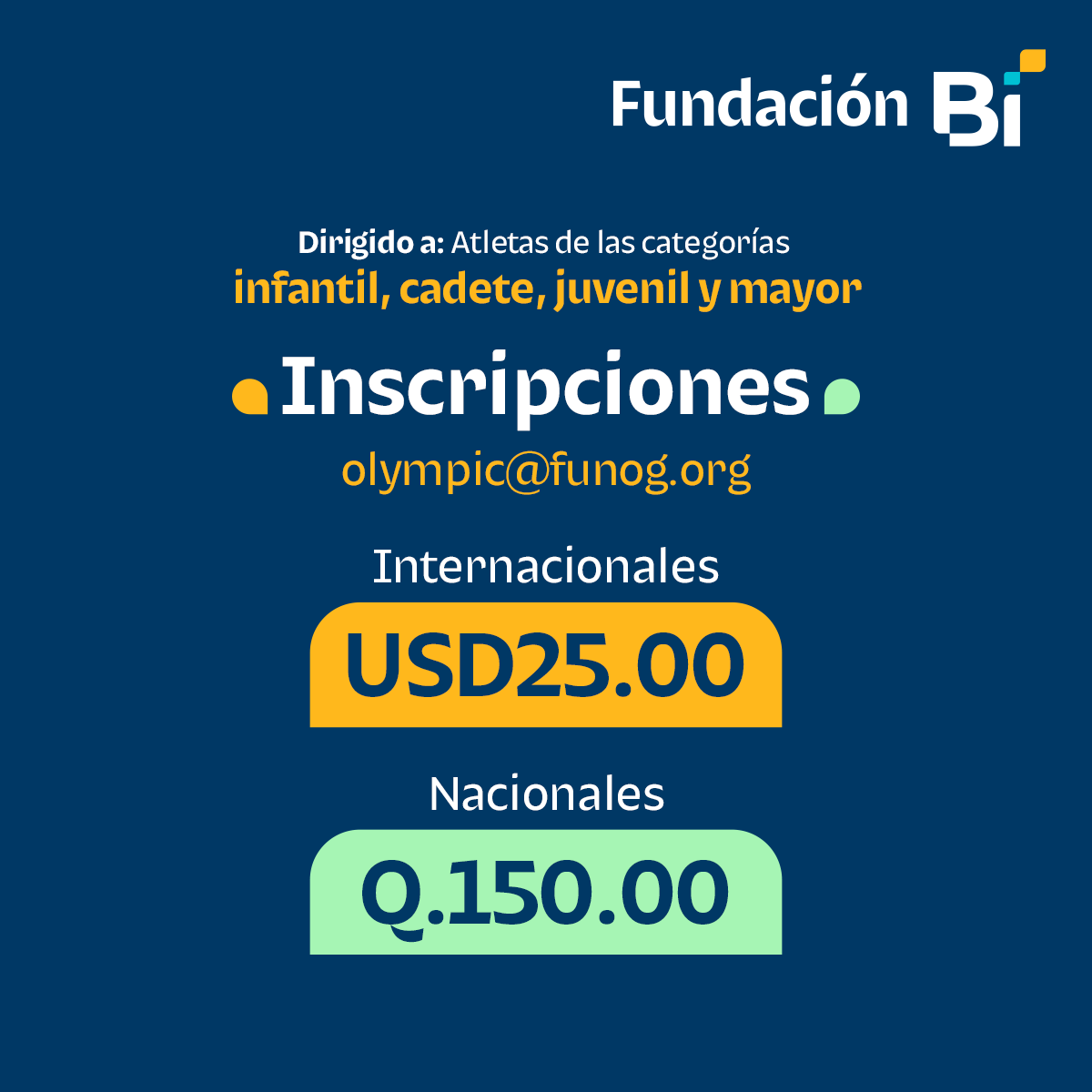 Te invitamos a inscribirte al Open Centroamericano de Taekwondo, un evento creado para las categorías infantil, cadete, juvenil y mayor. ¡Es momento de demostrar de qué estás hecho!

🗓️ 6 de junio | 🕗 8:00 a 17:00 hrs.
📍 Domo polideportivo, zona 13
🎟️ Internacionales USD 25 |
