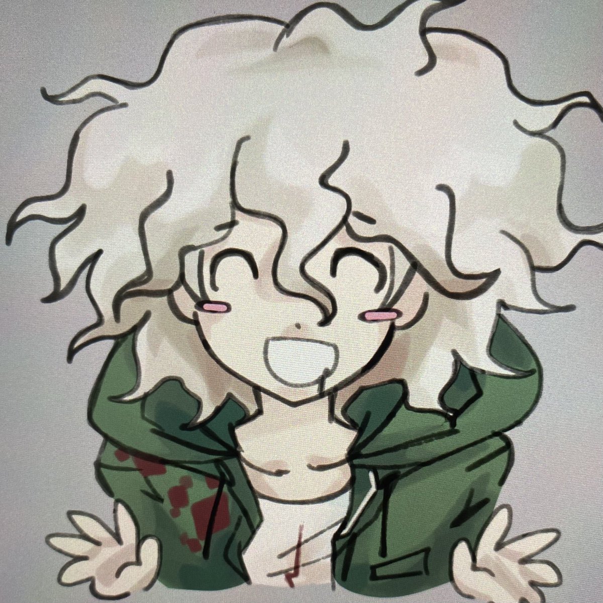 anikkadx's tweet image. no pude dibujar para el cumpleaños de Nagito, pero aqui esta igual -_- #komaedanagito #danganronpa #hashtag #artblock #art
