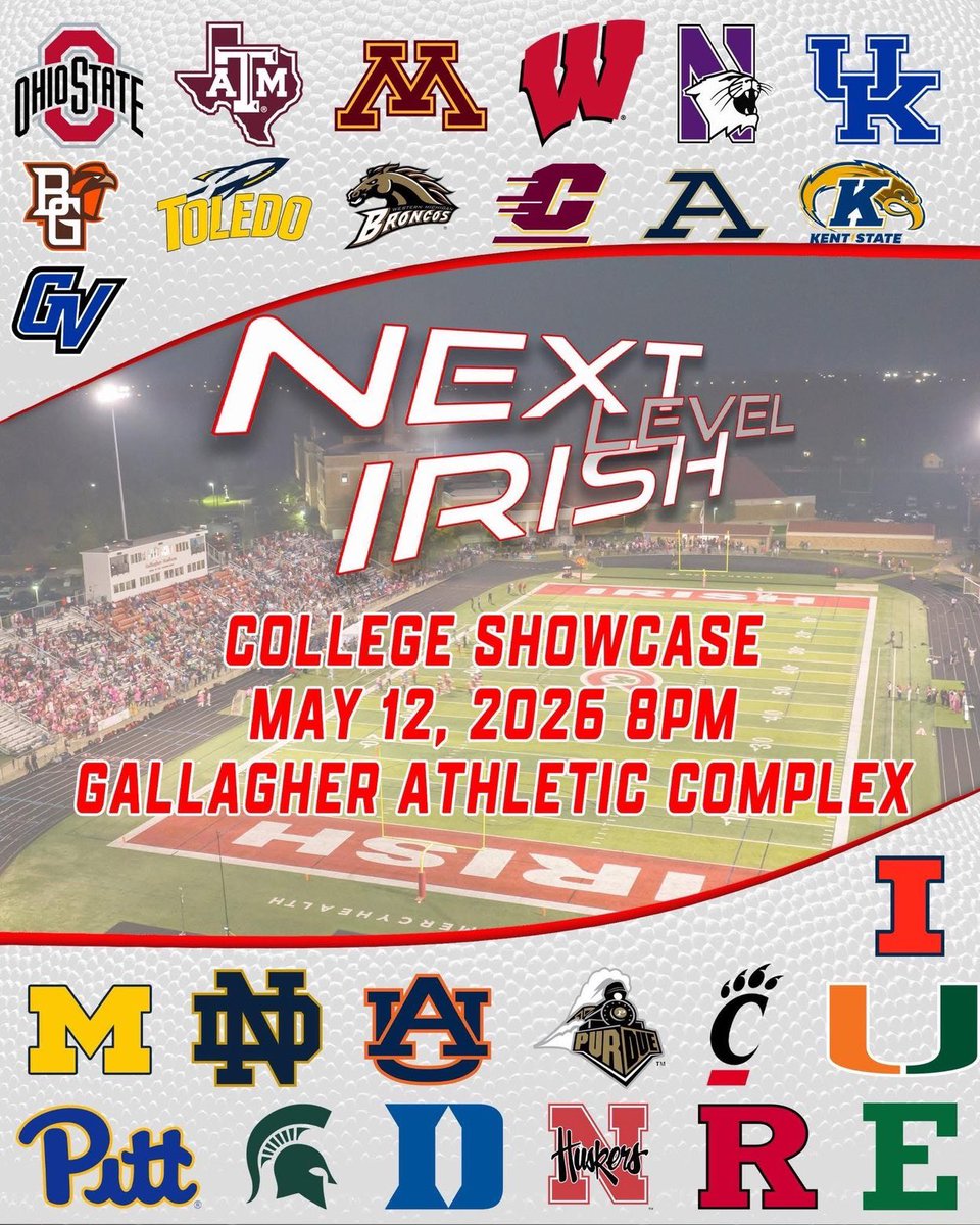MasonHester2027's tweet photo. Want to welcome all the coaches and staff to the FIGHTING IRISH showcase. 
Ready to work! https://t.co/EhrPzYg6As