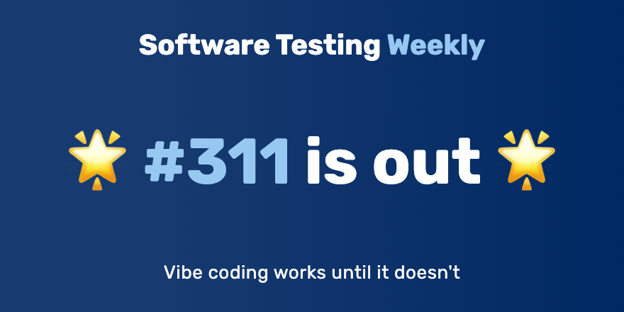 QANewsletter's tweet photo. Hey! 🙂

The 311th issue is out!
https://t.co/ZSLt9rWW7s

Congrats @AlexSvystun, @dnf, @jamesmarcusbach, @jarbon, @michaelbolton, @testpappy, @gil_zilberfeld, @dennmart, @eviltester, @vitpotapov, @automationpanda, @mfaisal_khatri, @alexusadays and @alanpage!

#SoftwareTesting #QA https://t.co/i7u7D1x8n0