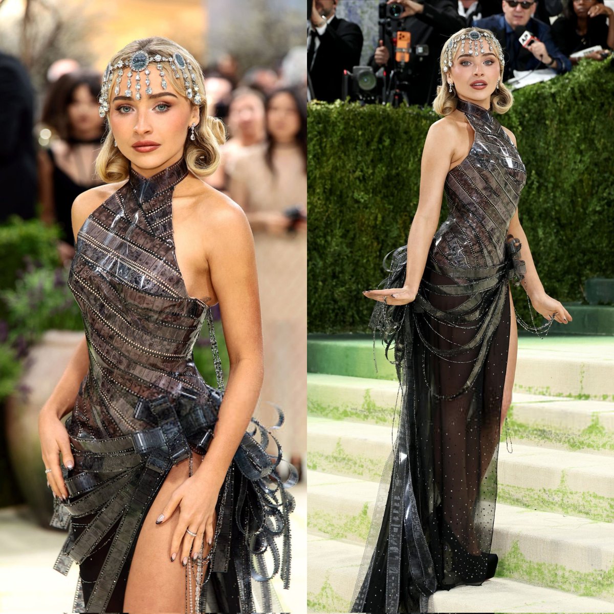 brinajpg's tweet photo. sabrina carpenter at the met gala ⭐️ https://t.co/0PNIfDgABg
