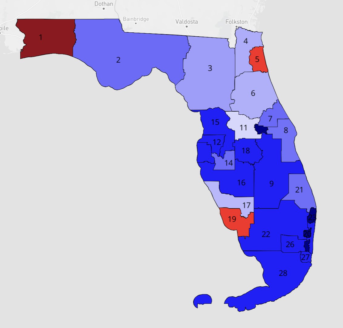 2012 Senate race by new districts