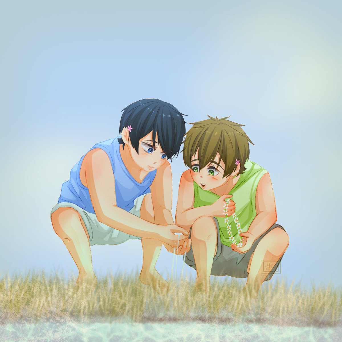 💦 💙💚🌸
#こどもの日