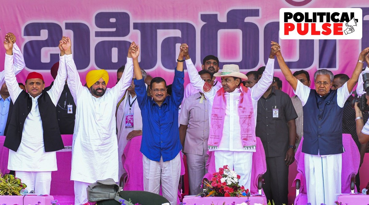 manualias__'s tweet image. It all started here in Jan 2023, when BRS tried to create a new alliance excluding Congress. Arvind Kejriwal, K. Chandrashekar Rao, and Pinarayi Vijayan — Three are out😂
#LDFvsUDF
#Congress 
#BRS 
#AAP