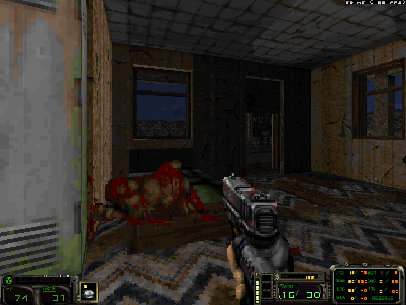 ConGrau2lateVOX's tweet photo. Любители выживача и #ZDoom -специально для вас пилю последние 3 дня- #Ashes 2063 Survival Redux -улучшенный, усложненный постапок.

Обрез дается вместо помпы, глок не имеет авто-огня, патронов СИЛЬНО меньше, карты расширены.
Главное -он заточен под Soft-Renderer.
#gamedev #voxel https://t.co/ybQUmHnfLJ