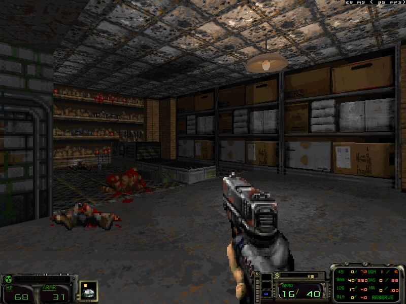 ConGrau2lateVOX's tweet photo. Любители выживача и #ZDoom -специально для вас пилю последние 3 дня- #Ashes 2063 Survival Redux -улучшенный, усложненный постапок.

Обрез дается вместо помпы, глок не имеет авто-огня, патронов СИЛЬНО меньше, карты расширены.
Главное -он заточен под Soft-Renderer.
#gamedev #voxel https://t.co/ybQUmHnfLJ