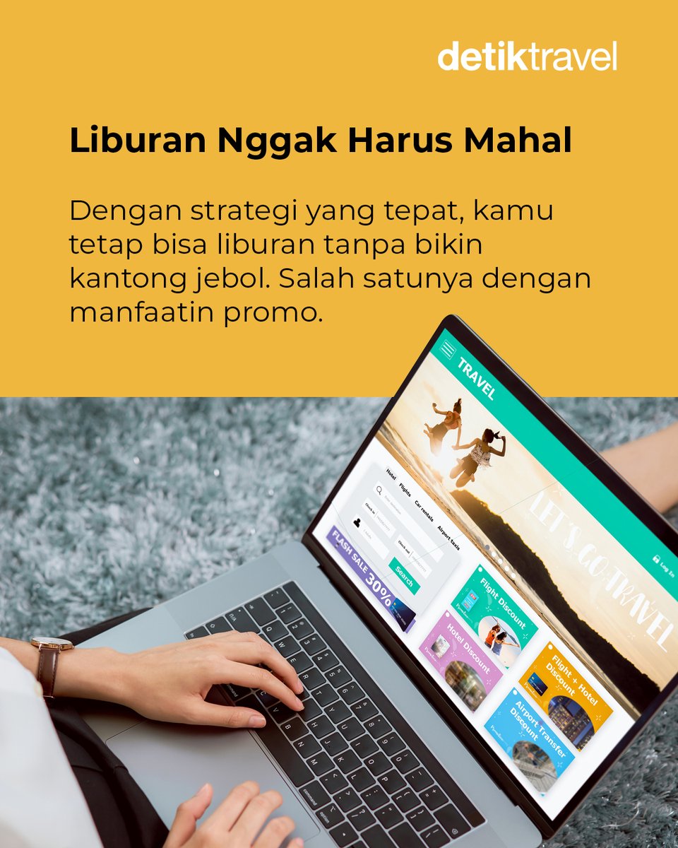 detikTravel's tweet image. Weekend waktunya quality time bareng keluarga 💛

Liburan nggak harus mahal dengan strategi yang tepat dan manfaatin promo, momen seru tetap bisa dinikmati tanpa bikin kantong jebol 😉

#detiktravel #LiburanKeluarga #WeekendGetaway #AlloPaylater