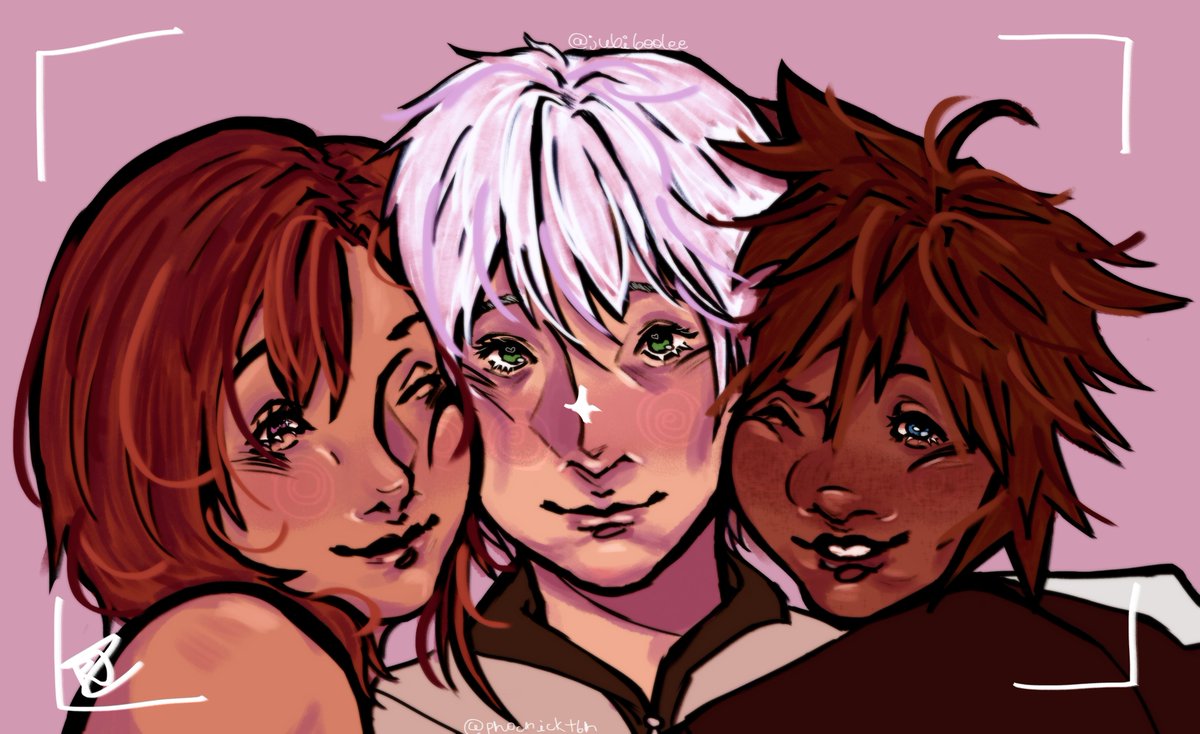 phoenicktbh's tweet photo. say cheese!!!
the sillies
just slapped some color rq, i put a blank version in case anyone wants to color it for funsies
#destinytrio #kingdomhearts https://t.co/4yeKSpbPZ1