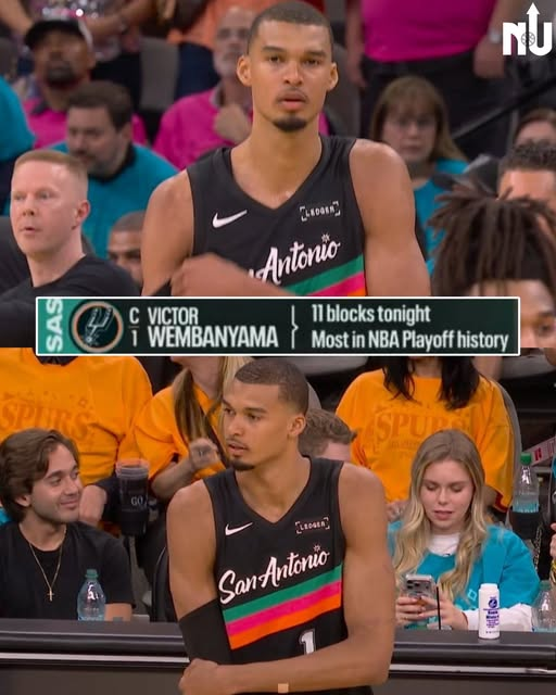 ThinkOfOneName's tweet photo. Victor Wembanyama says this game was his “favorite playoff game of his basketball career.”

Most blocks in a playoff game in NBA history (12)🔥🧊

(h/t @SpursCulture) https://t.co/YRoRdPBnFp