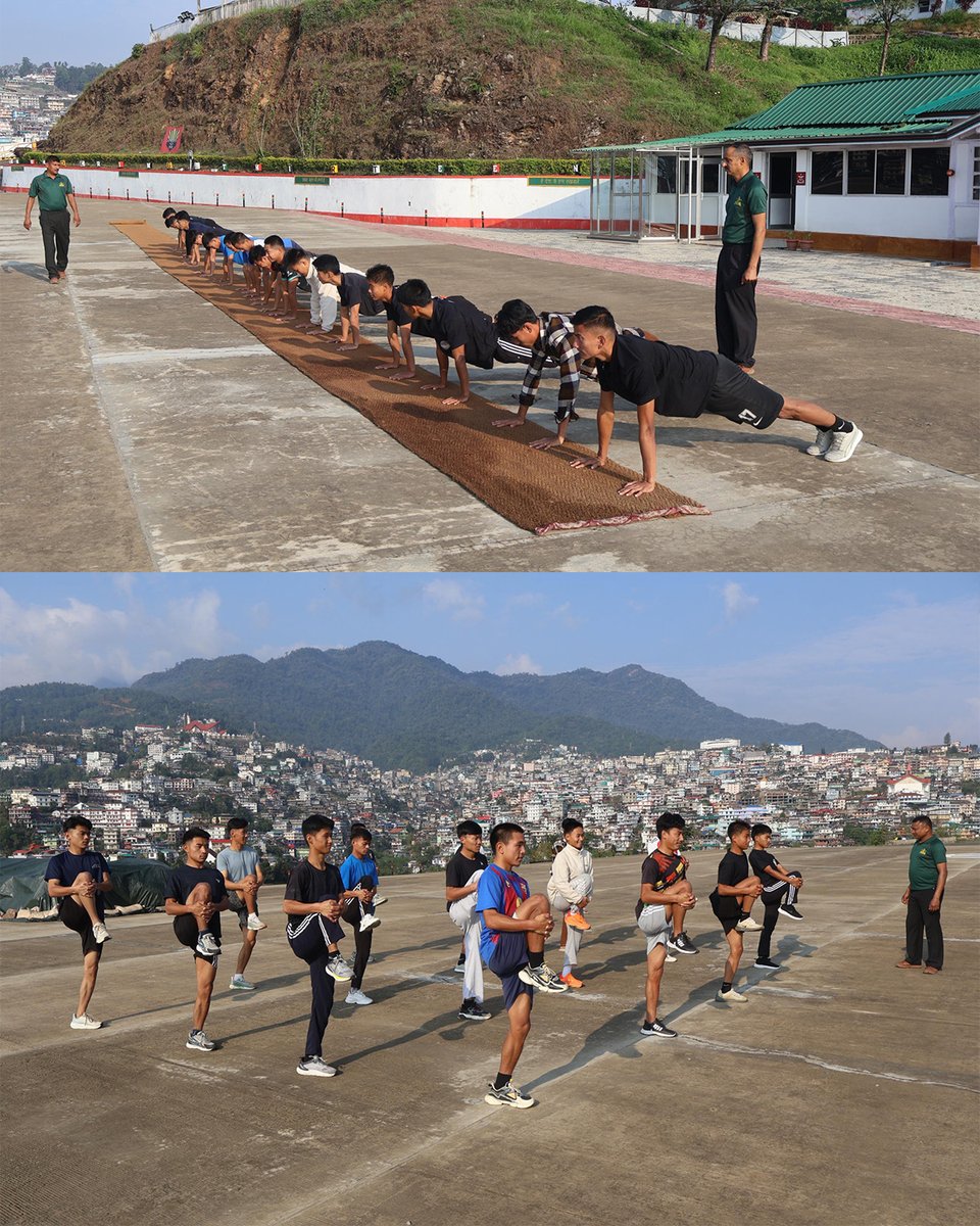 official_dgar's tweet image. ASSAMhmo RIFLES EMPOWERS YOUTH THROUGH PRE-RECRUITMENT TRAINING IN KOHIMA
#AssamRifles has been conducting a 08-weeks Pre-Recruitment Training (PRT) programme at Battalion Headquarters, Kohima with effect from 13 April 2026 for aspirants who registered for Agniveer Recruitment