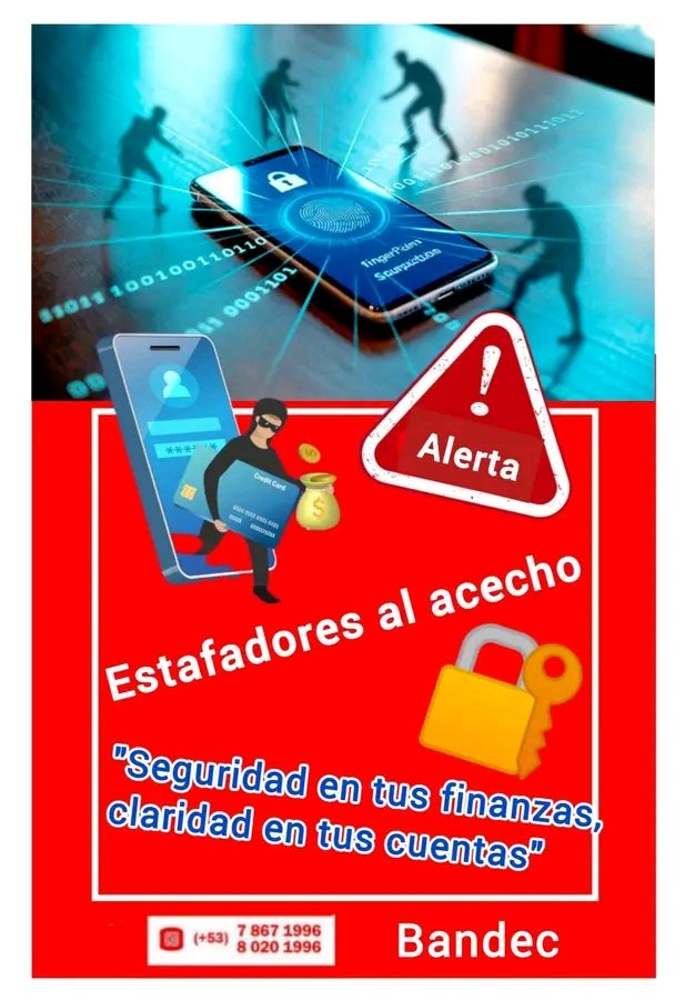 Niurkacm1's tweet photo. ⚠️🚨¡Evita estafas digitales! 🚫📱

🤔*Desconfía de urgencias: Si te piden dinero 💳por WhatsApp, aunque parezca un conocido, ¡llama antes de transferir! 📞
*Privacidad:** Nunca compartas códigos ni fotos de tus tarjetas💳
   **Alerta:** No cedas ante presiones ni urgencias. 🔐 https://t.co/E3IbBbMPGs