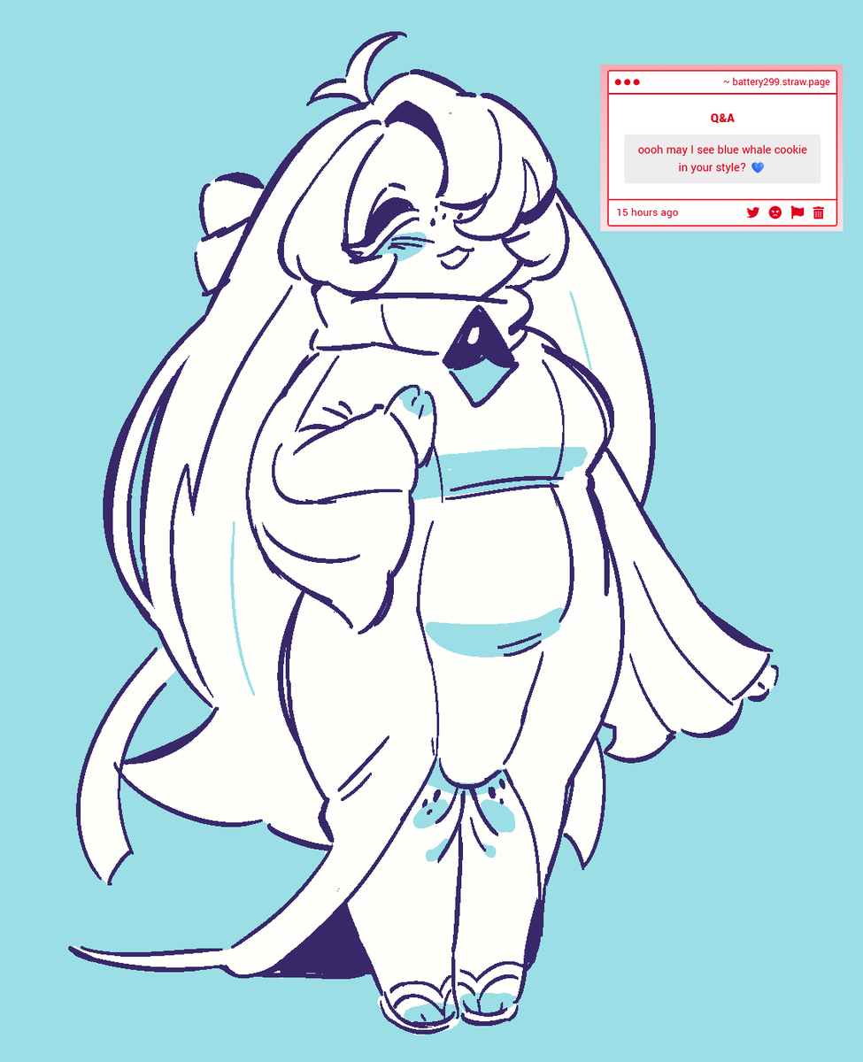 i've drawn her a couple times already but i love whalemama so i would gladly draw her a billion times over again 💜
