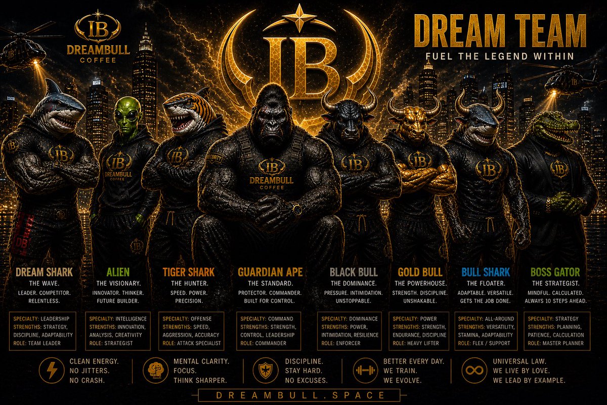 FleuretMatt's tweet image. They thought it was just coffee…

They were wrong.

This is a team built for dominance—
and now THE HUNTER is in the lineup. ⚡

The system is complete.
The question is… are you in?

👉 dreambull.space

#Dreambull #NoBullJustFuel #BuiltDifferent #FuelYourLegend