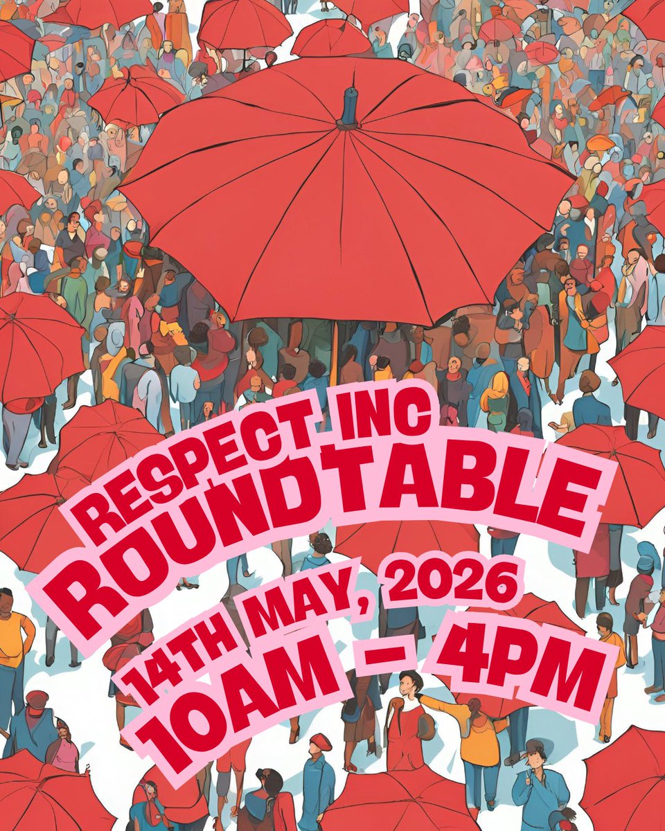 respectqld's tweet photo. Respect Inc is excited to announce our Roundtable 2026 event is coming up! 

S*x w*rkers only
Thursday 14 May, 10am-4pm 
Inner-Brisbane Location

RSVP by emailing info@respectqld.org.au Please include any dietary requirements in your RSVP as morning tea, lunch and afternoon tea will be provided.

It’s going to be a fun day with workshops and skillshares in an awesome location, and a great opportunity to meet other sex workers!

We’re super excited and we really hope to see you there.