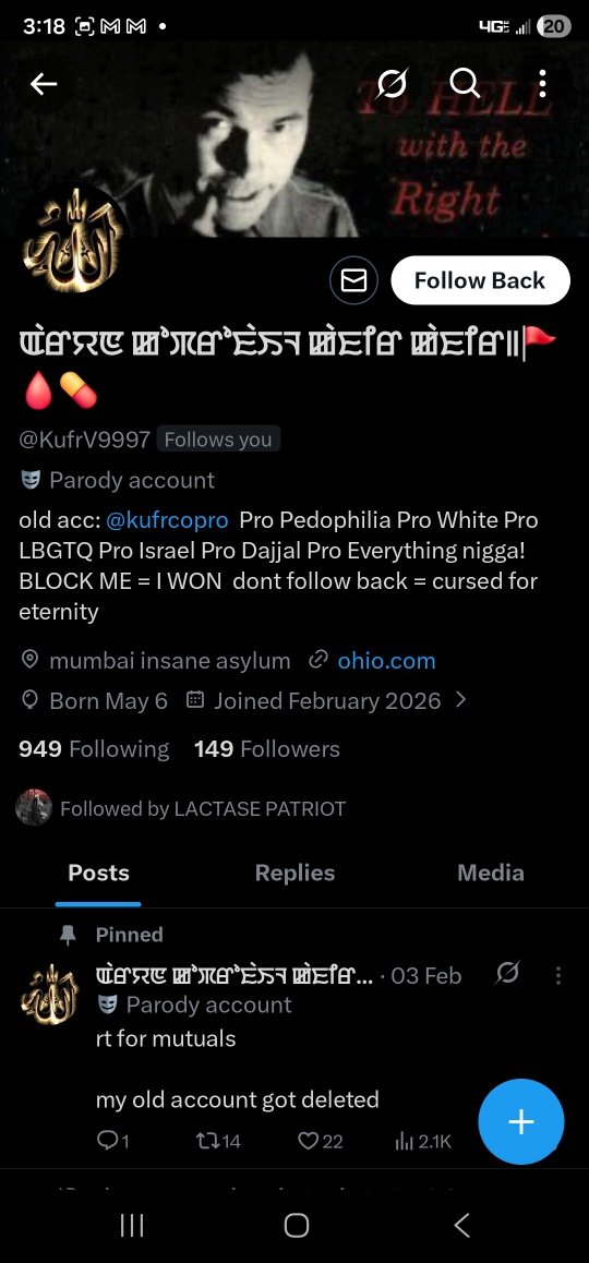 Dripsurgent's tweet photo. @NTbldwnlndr2 @Jason731499 Trust me bro, you dont want homo. Satan dorks around. It's a headache. https://t.co/qpmgli0q3w