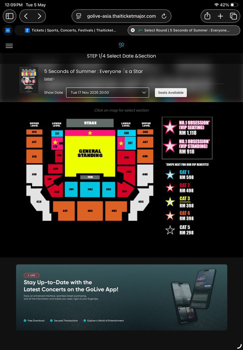 WTS want to sell (help RT 🙏🏻)

5SOS 5 Seconds of Summer in KL Kuala Lumpur Malaysia 🇲🇾 

-3x CAT 4 Tickets 
DM if interested 
#5SOSinKL #5SOSLiveinKL #5SOSinMY #5SecondsofSummer #5SecondsofSummerinKL