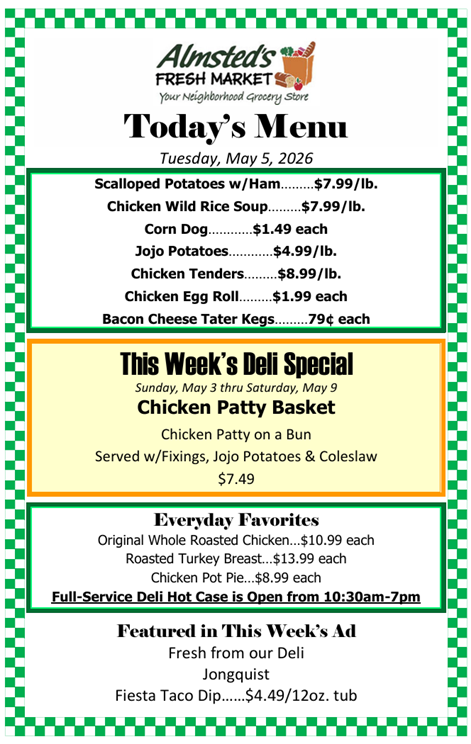 almstedsmarket's tweet image. How about some delicious deli food?

#deli #lunch #dinner #takeout 
#almstedsmarket #almsteds
