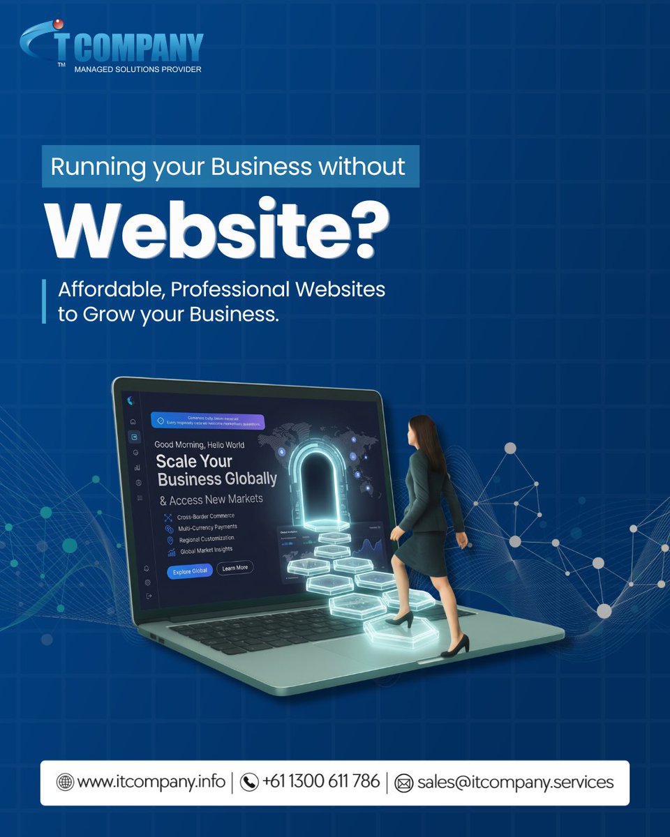 ITCompany_Co's tweet image. No website = missed opportunities.
Your business needs more than just presence — it needs a system that works 24/7.
Build it right.
#WebDesign #BusinessGrowth #DigitalMarketing #OnlineBusiness