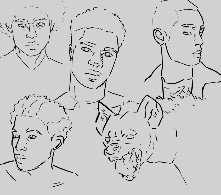 sing_geronimo's tweet photo. redesigning Lix/Alexis and doing a study on black faces to hopefully convey Him properly 
Also he is still a hyena but mostly human, maybe some tf shenanigans idk https://t.co/l0ITAcG79g