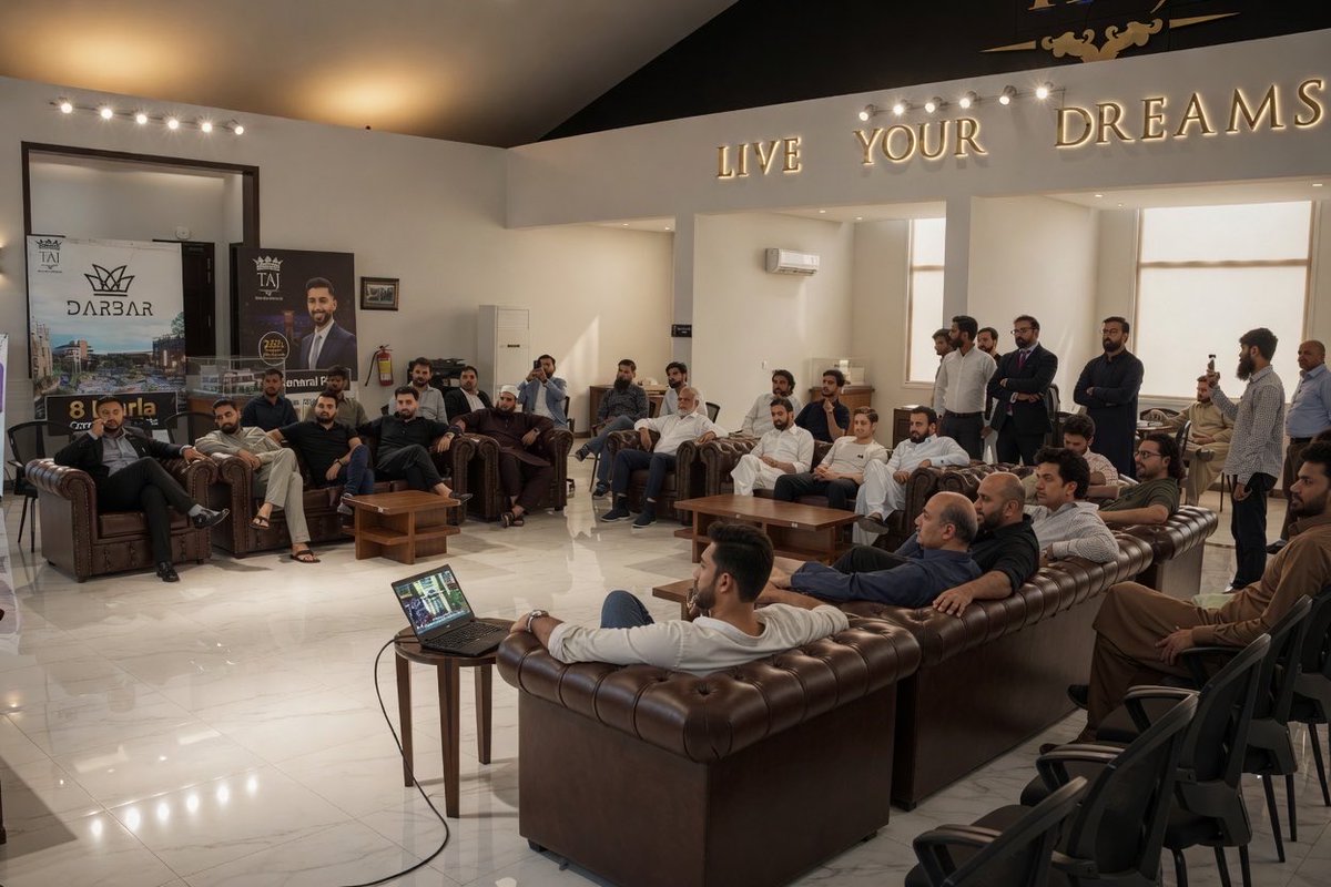 Sardar0mer's tweet photo. TAJ senior management hosted a powerhouse of real estate associates for an exclusive meetup
The energy was palpable as they shared their  latest milestones and demonstrated how TAJ continues to turn promises into property. From detailed briefings to site visits, our real real estate delegation  saw the "ground reality" of our rapid development. 

We wrapped up the day with high tea and high spirits, celebrating continuation of something big and which sets us apart from the rest .

The future of real estate is collaborative, and at TAJ, we’re just getting started.

#TAJ #TAJDelivers #RealEstateMeetup #BuildingTheFuture #RealEstatePakistan #islamabad #rawalpindi