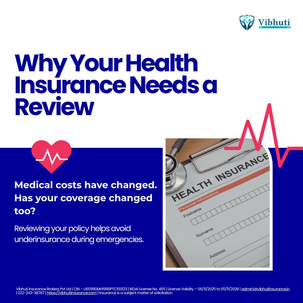 VIBPL's tweet image. Medical costs are rising.

Is your health insurance keeping up?

A policy that worked 3 years ago may not be enough today.

Review your coverage before a claim does it for you.

#HealthInsurance #FinancialPlanning #InsuranceAwareness