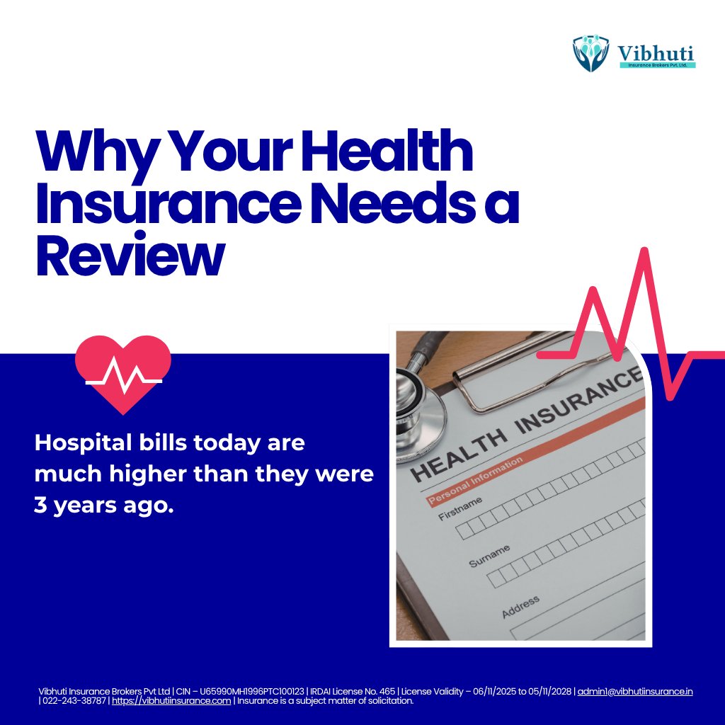 VIBPL's tweet image. Medical costs are rising.

Is your health insurance keeping up?

A policy that worked 3 years ago may not be enough today.

Review your coverage before a claim does it for you.

#HealthInsurance #FinancialPlanning #InsuranceAwareness