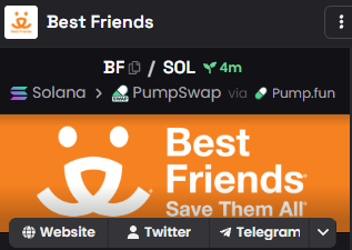 Best_Friends_X's tweet photo. $BF has been updated on DEXScreener

https://t.co/xFTTDYXt6C https://t.co/1Nftioc2z5
