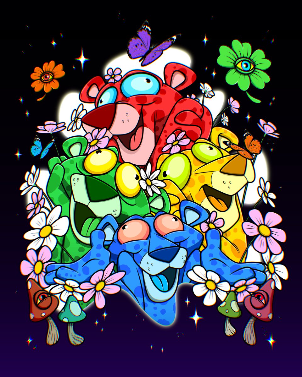 thebanndo's tweet image. “The Psychedelic Panthers”     

#PsychedelicArt
#DigitalArt
#PopSurrealism
#TrippyArt
#LowbrowArt