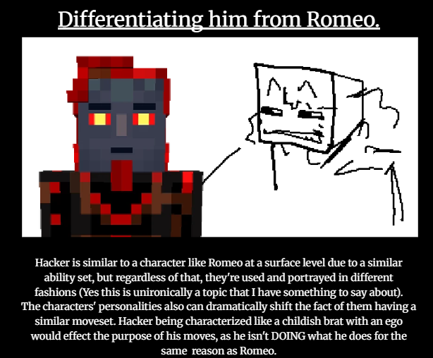 Making him stand out from The Admin/Romeo-
