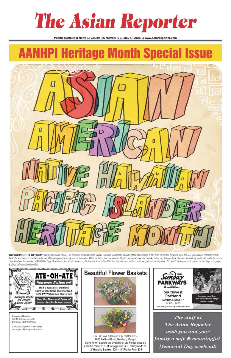AsianReporter1's tweet photo. The new Special AANHPI Heritage edition of The Asian Reporter is available online! Remember to visit (https://t.co/mQ5c3uAJgd) to download the May 4, 2026 issue. https://t.co/hKRZ6VjIJC