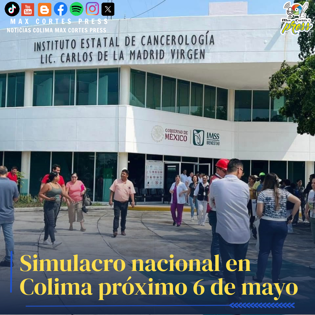 maxcortespress's tweet image. 🗓️ Miércoles 6 de mayo | 11:00 a.m.
📢 Simulacro nacional en Colima: sismo 8.1 frente a Manzanillo + tsunami de 10 m.
📱 Se activará alerta presidencial en tu celular.
🎧 Escucha todos los detalles aquí 👇
🔗 maxcortespress.com.mx/2026/05/simula…
#SimulacroNacional #ProtecciónCivil #Colima