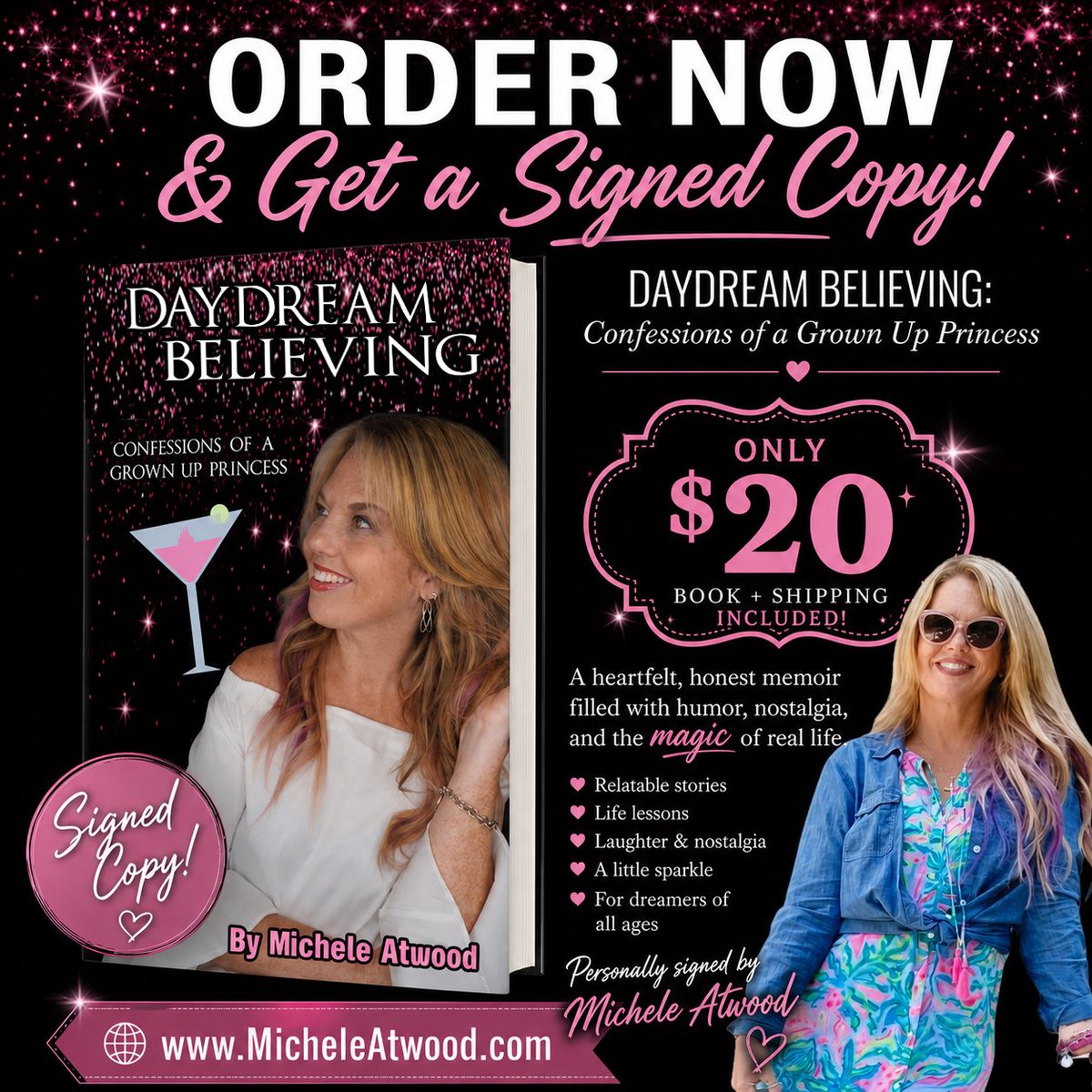 mainstreetmouse's tweet photo. ✨I’m so excited to announce that my fourth book is now available to preorder! It’s called Daydream Believing: Confessions of a Grown Up Princess! ✨

Daydream Believing: Confessions of a Grown Up Princess is a heartfelt and honest memoir of short, relatable stories that capture the magic and messiness of real life. Through moments of humor, nostalgia, and self-discovery, this book reminds us that growing up doesn’t mean letting go of our dreams. We can also look back at our past and find important lessons learned. It’s about holding onto a little sparkle while navigating everyday challenges, embracing imperfections, and finding joy in the unexpected. Perfect for anyone who still believes in magic, even on the most ordinary days.

You can preorder your signed copy and get more information at https://t.co/68HEDaBeUp now! Thanks so much for the support, I hope you love it! 💜 ~ M