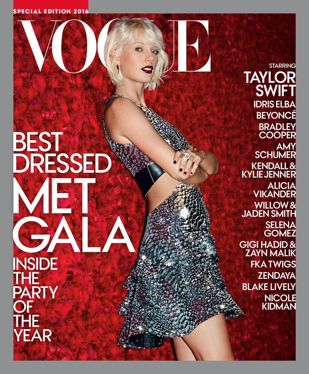 na verdade, a anna wintour solicitou publicamente a presença da taylor em 2024 enquanto a taylor ensaiava em paris para a maior turnê de todos os tempos... e em 2016, ano em que a taylor foi CO-ANFITRIÃ do met gala, foi eleita a mais bem vestida da noite pela vogue americana :)