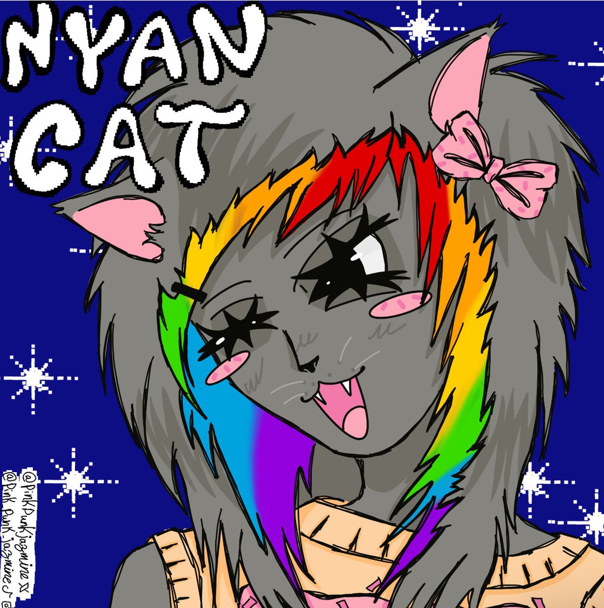 pinkpunkjazmine's tweet image. NYAN CAT lost in space fanart 😛

#nyancatlostinspace #art #fanart