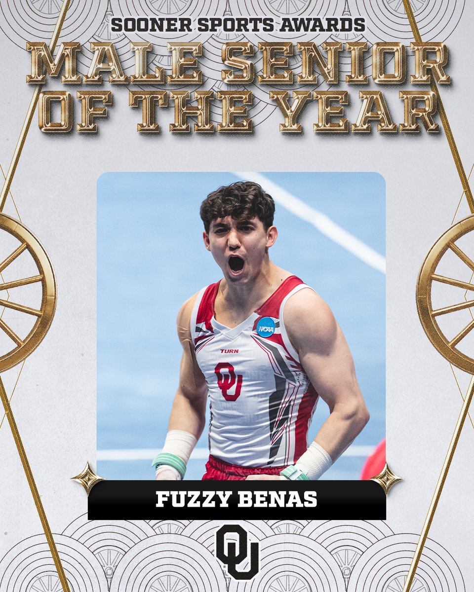 OU_Athletics's tweet photo. Experience and Excellence 😤

Fuzzy Benas is the Male Senior of the Year!

#SoonerSportsAwards https://t.co/aGHnBvEsCh
