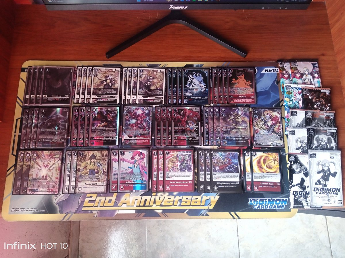 B0NESdigi's tweet image. After all, i'm happy to won with this deck.
Deck: Ping Pong Alter-S
🔸 Local TO May 02/2026
📍UHC 🇨🇴
19 players
1st Place 🥇

Va Bye ⭕
Vs Hudiemon 2-1 ⭕
Vs Jupitermon 2-1 ⭕
Vs Millenniumon 2-1 ⭕
Vs XII Olympos  2-1 ⭕

#digimoncardgame #digimonmeta @digimonmeta