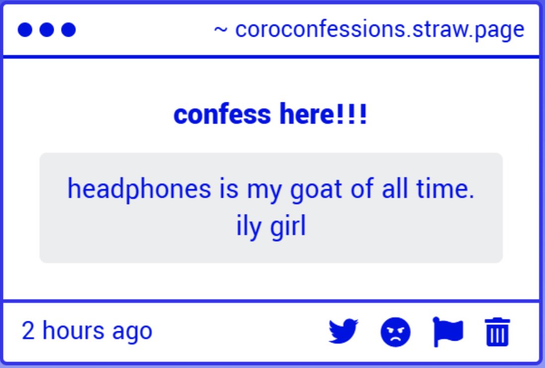 Coroika Confessions tweet media