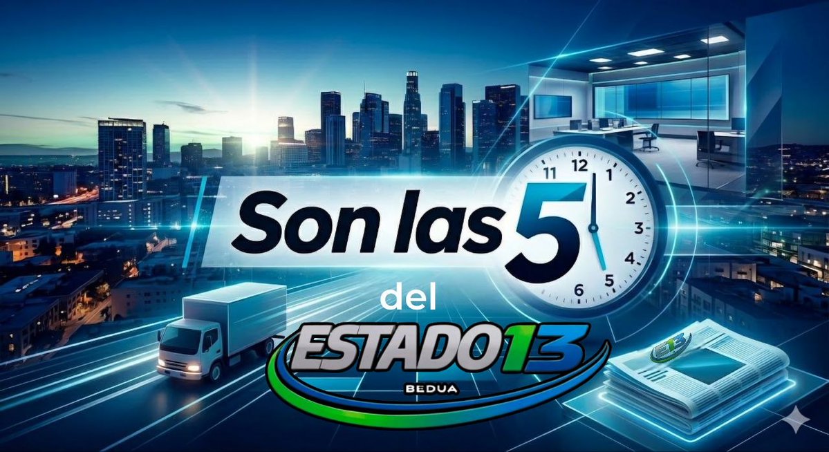 Son las 5        
#Trascendidos
Martes 5 de mayo de 2026
estado13.com/son-las-5-del-…