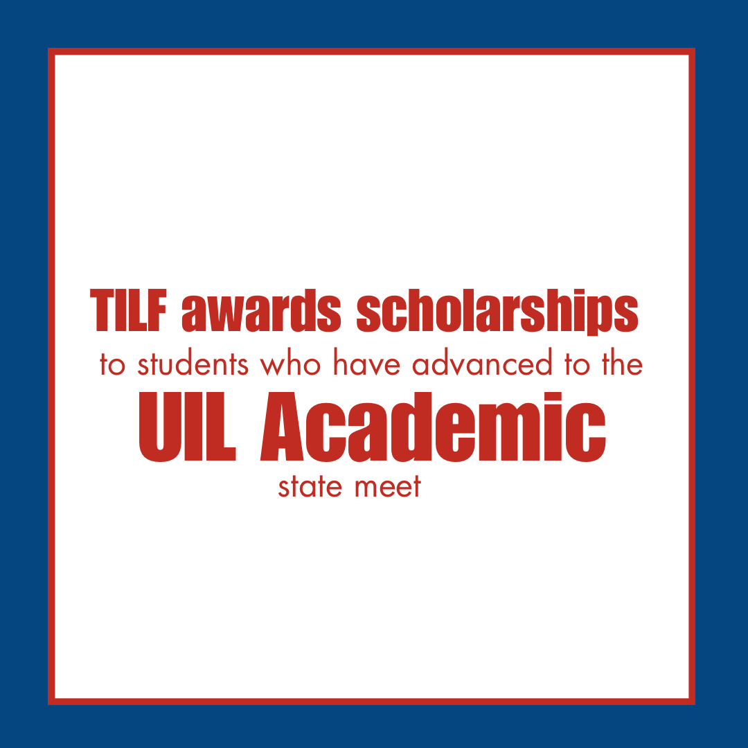 TILFoundation's tweet photo. Did you know UIL academic achievements can help students earn college scholarships? 🎓🌟

The Texas Interscholastic League Foundation awards scholarships to students who have competed at the highest levels of UIL academics and other approved state competitions. https://t.co/jfEy6wufml