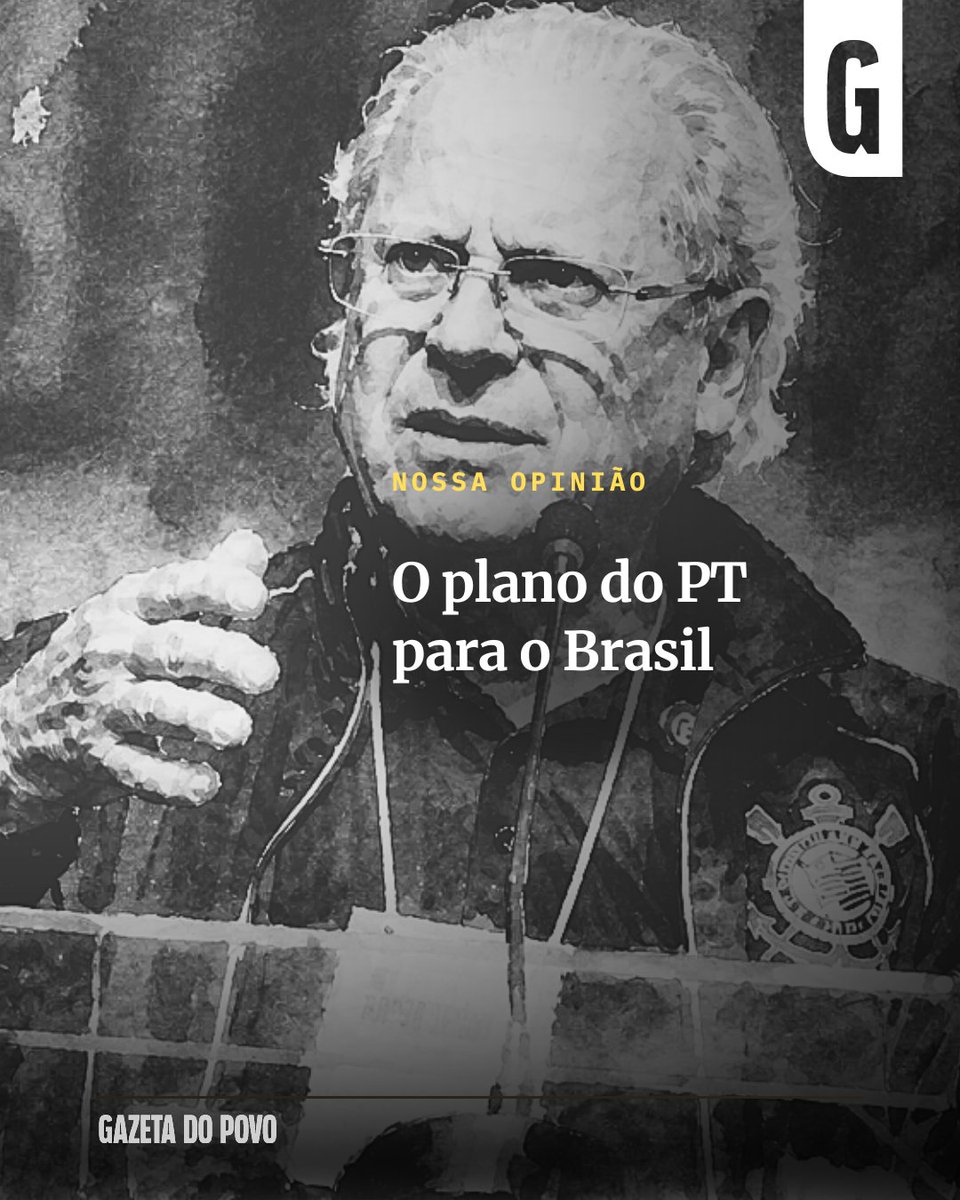 gazetadopovo's tweet photo. OPINIÃO DA GAZETA - O plano do PT para o Brasil:
https://t.co/mjFhT9Moj2

"O que o PT promete é mais controle estatal sobre a sociedade, mais intervencionismo na economia, e mais estímulo à irresponsabilidade no gasto público" https://t.co/2WCtyG3EGp