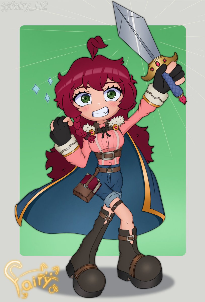 fairy_H2's tweet photo. ⭐ OC FANART ⭐

Alissa "La buscadora de reliquias mágicas" 👑✨
OC de: @azurdrw_
- Una nueva reliquia para Alissa 🗡️

#Fanart #OC https://t.co/UjSi9zKuD6