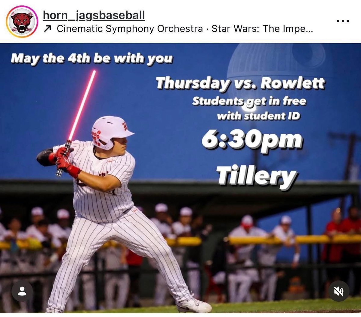 ThaBallCoach's tweet photo. Can’t wait!!! @HornJagBaseball !! Im covering the first 10 students at the gate if you’re missing your ID. #JFL🔴⚫️ https://t.co/kc2FiqJtDq