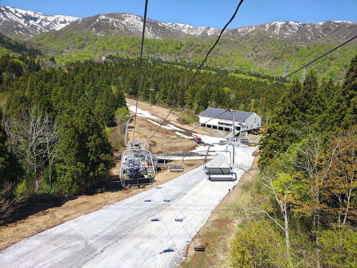 Taski45748487's tweet photo. やっぱり標高で残雪量は決まってると改めて実感🏔️

＃かぐらスキー場 https://t.co/vMLWcAbnPi