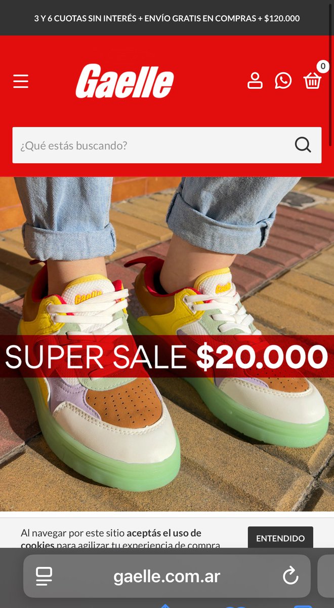 ahorraconana's tweet photo. Hay liquidación de zapatillas en GAELLE
DESDE $20.000
Les dejo link por ahí les sirve algo!

https://t.co/QyswOh8SNl https://t.co/nDOxBUl2Ro