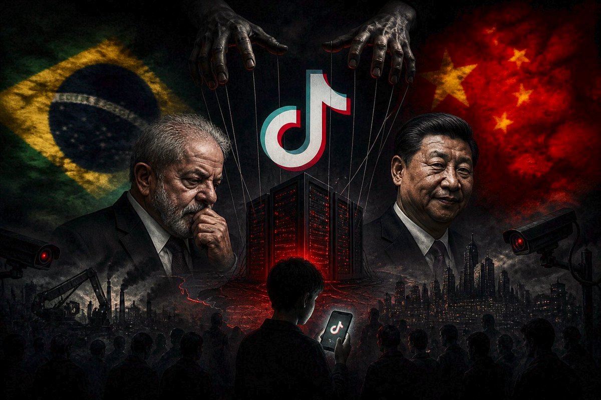 ericksalzerr's tweet photo. BRASIL VIRANDO COLÔNIA DIGITAL DA CHINA! O ALARMANTE PROJETO DO DATA CENTER DO TIKTOK NO CEARÁ

A construção bilionária de data center do TikTok em solo nacional não é um progresso; é uma invasão silenciosa. Estamos testemunhando a transferência do controle sobre o comportamento, a informação e a psique da população brasileira para as mãos de uma potência estrangeira, autoritária e opressora. Ao permitir que essa infraestrutura se enraíze no país, o Brasil abdica de sua soberania, criando um "Estado dentro do Estado" onde o comando efetivo responde a interesses de Pequim, e não de Brasília. É a consolidação de uma zona cega de vigilância e influência que cresce em uma velocidade que o Estado brasileiro parece aprovar muito.

A Conivência Estratégica gera um risco Geopolítico e torna o cenário ainda mais sombrio diante da postura do governo Lula. Sob o pretexto de "desenvolvimento", a atual gestão escancara as portas para o capital chinês, ignorando os riscos estruturais catastróficos que acompanham esses investimentos. Há uma pressa temerária em firmar parcerias tecnológicas que, na prática, podem representar uma rendição geopolítica ou um alinhamento de regimes, uma Brasil Made in China. 

O governo silencia diante de denúncias internacionais gravíssimas sobre a governança de empresas chinesas, falhando em exigir transparência e permitindo uma inserção assimétrica que coloca o Brasil em uma posição de vassalo digital. O que está em jogo não são apenas dados, mas a autonomia das instituições nacionais perante uma máquina de poder que opera fora do alcance das nossas leis.

O custo dessa expansão é um crime ambiental premeditado que ela deem convenientemente não ver. Data centers são buracos negros de recursos naturais, devorando volumes colossais de energia e água em regiões onde a escassez já castiga a população. No Nordeste, estamos sacrificando a sobrevivência hídrica e energética de comunidades inteiras para alimentar o processamento de uma rede social estrangeira. É um paradoxo perverso: o povo brasileiro custeia, com seus recursos mais vitais, a infraestrutura da sua própria manipulação. E tudo isso em terras ambicionadas pelo mundo e logo ali “na beira da Amazônia”.

Por fim, o perigo mais letal reside no poder algorítmico. O TikTok é uma arma de influência de massa sem precedentes. Com servidores locais, essa máquina de engenharia social se torna onipresente e incontrolável. O risco final é o aniquilamento do futuro digital brasileiro: estamos construindo, dentro de nossa casa, a arquitetura da nossa dependência total e irreversível.

E Lula? Ele não tem se quer celular.

Leia e compartilhe antes que seja censurado pelo sistema.