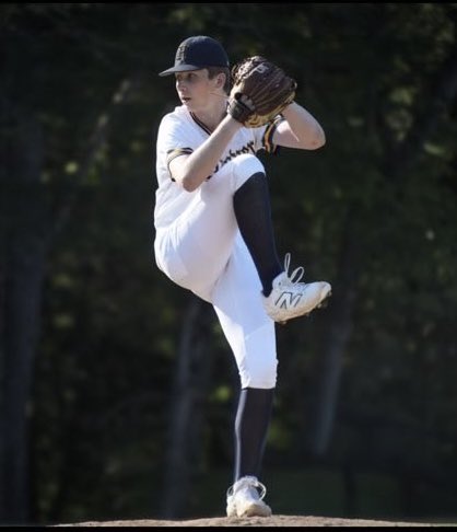 NEHbaseball's tweet photo. NE Huskies Will Davidson (‘27) once again goes complete game, 11 k’s, no earned runs in a win for Hanover High Varsity over Whitman Hanson. https://t.co/x36oJRW0dU