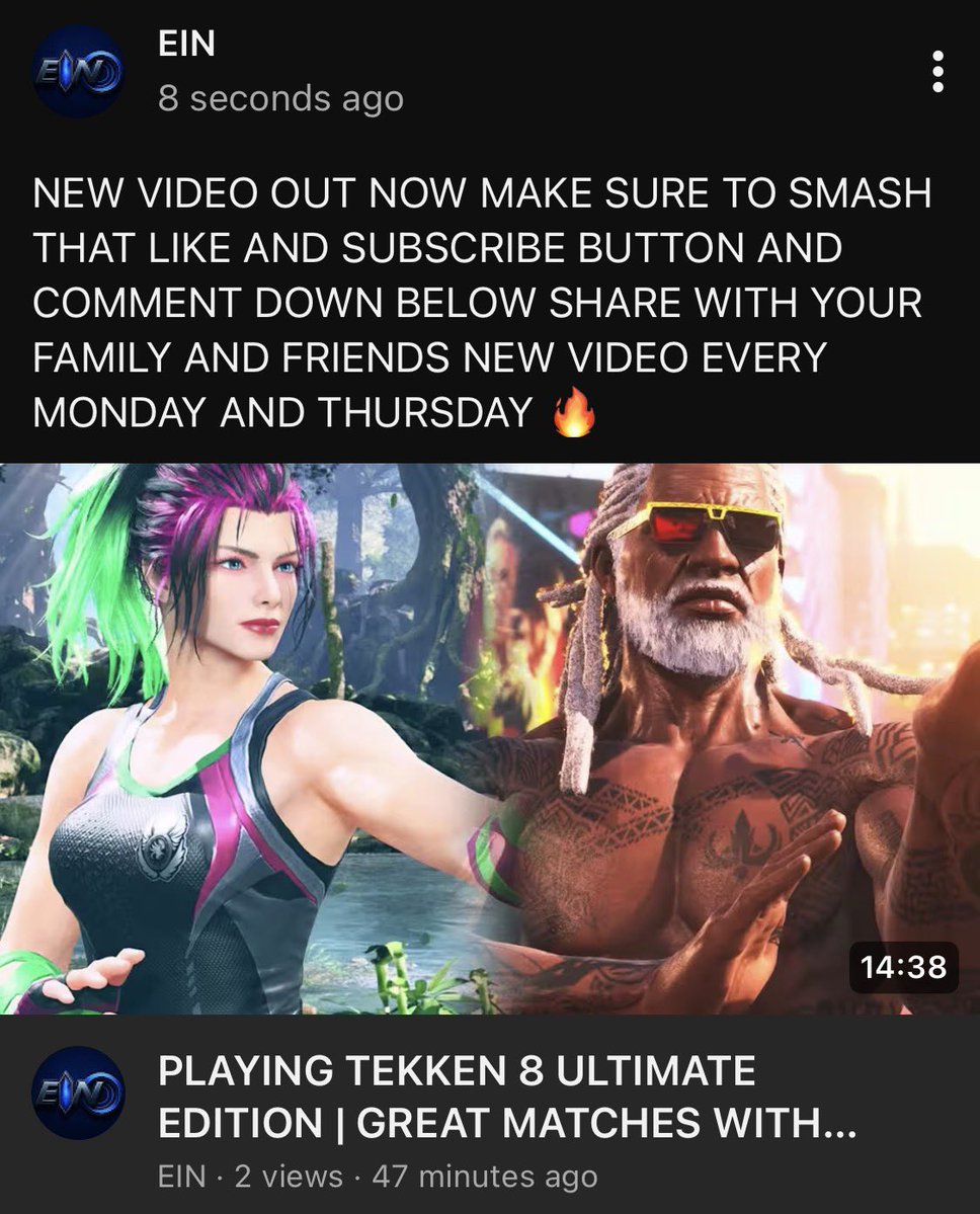 PLAYING TEKKEN 8 ULTIMATE EDITION | GREAT MATCHES WITH MY BROTHER LIDIA ... youtu.be/bIa2Qop1wq8?si… New Video Out Now Make Sure To Smash That Like And Subscribe Button And Comment Below Share With Your Family And Friends New Video Every Monday And Thursdays 🔥