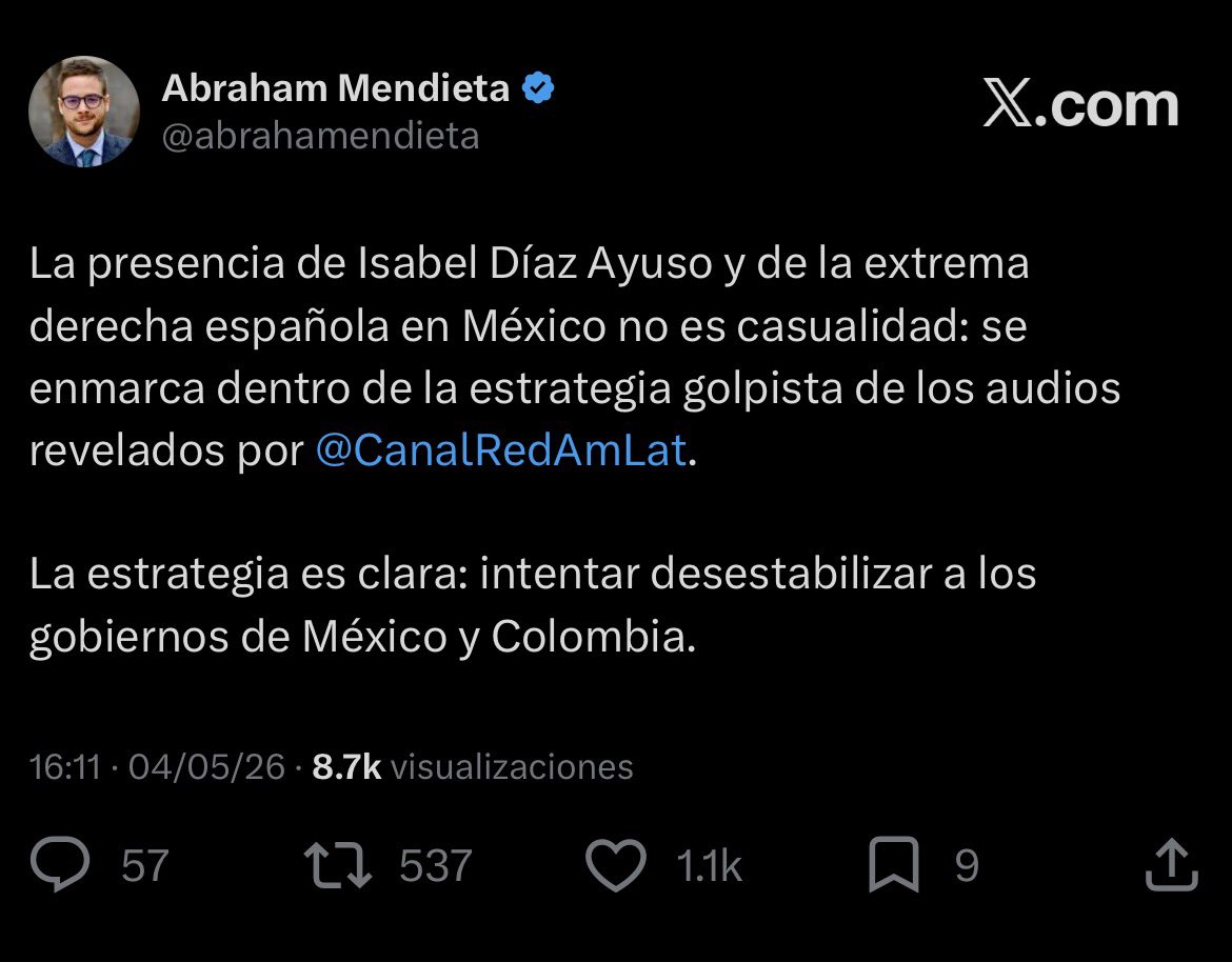 Español que vino a robar a México acusa a españoles de venir a robar a México.