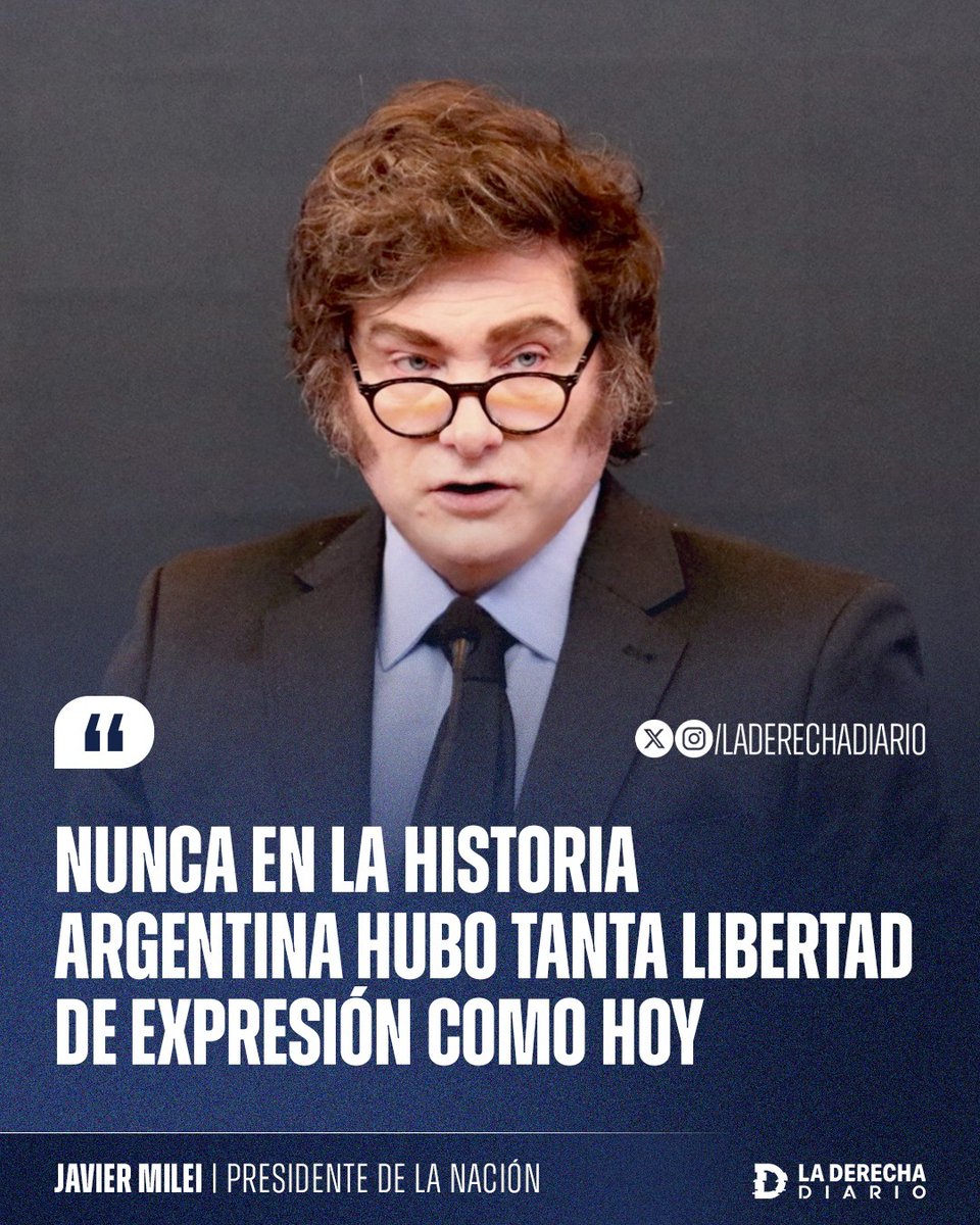 🚨🇦🇷 | "Nunca en la historia hubo tanta libertad de expresión como hoy": El presidente Javier Milei estalló contra los periodistas operadores que salieron al unísono a llorar una supuesta "censura" tras el cierre temporal de la sala de prensa de Casa Rosada.